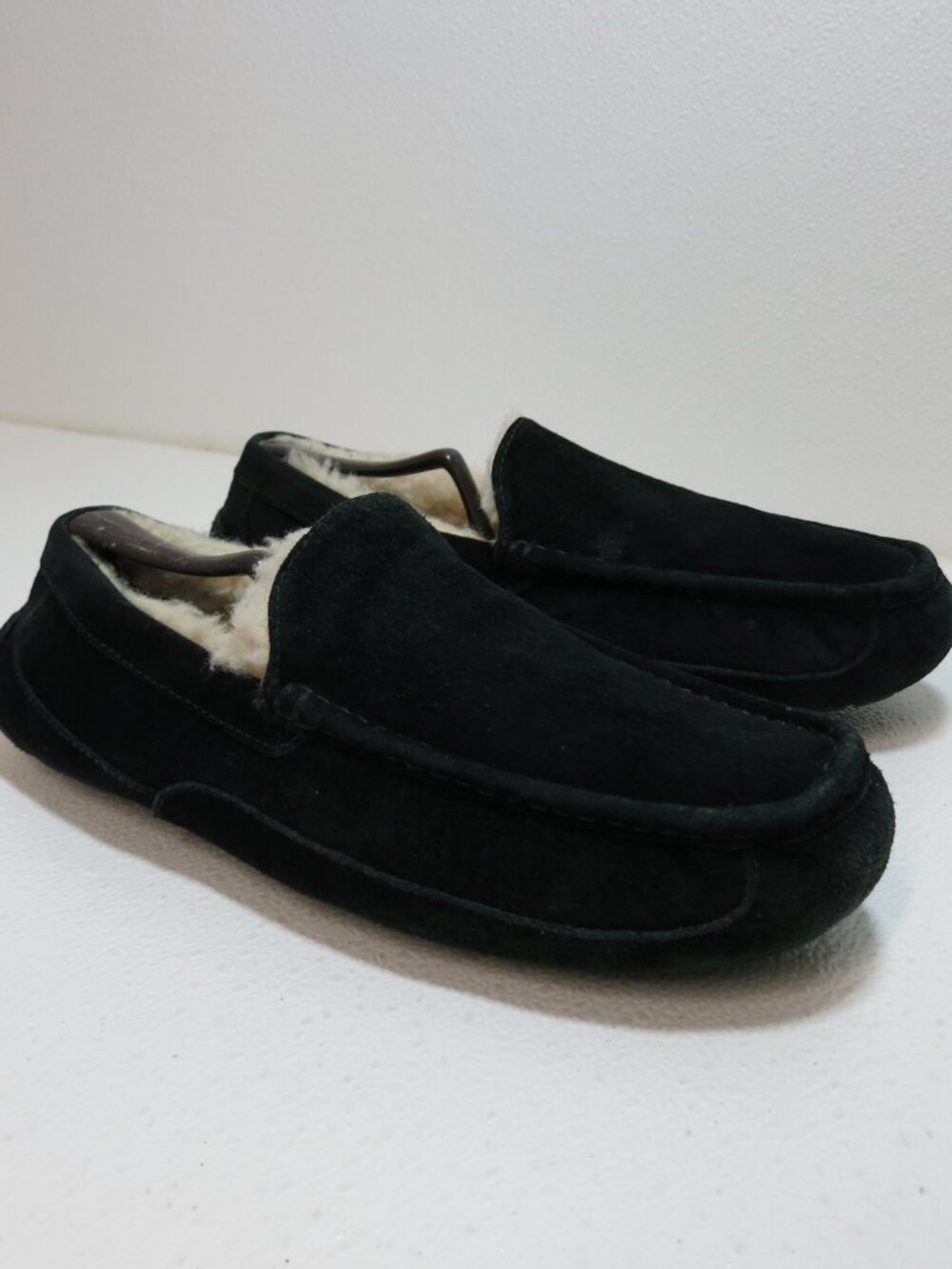 UGG Ascot Comfort Suede Wool Lined Slippers Men's House Shoes Footwear Sz 10 - Picture 2 of 7